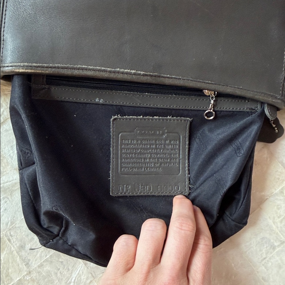 Coach Chelsea Vintage 6000 Gray Leather CrossBody Bag purse grey - Picture 8 of 13